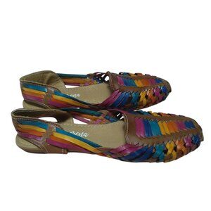 Macarena Collection Women's Size 7?? Multicolored Huarache Slingback Sandals